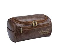 Colifolu Personalized Toiletry Bag Men,Custom Engraved Travel Dopp Kit,Leather Custom Name/Initials Gift for Groomsmen, Best Man, Father's Day, Wedding, Birthday, Him, Coffee, Style 9