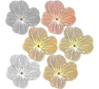 COLIGREE Flower Filigree Charms Hollow Brass Filigree Metal Embellishments for DIY Jewelry Making Earrings Necklaces Hair Jewelries Components, M, Brass, No Gemstone
