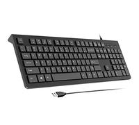 COLIKES Wired Computer Keyboard, Plug Play USB, Low Profile Chiclet Keys, Large Number Pad, Caps Indicators, Foldable Stands, Spill-Resistant, Anti-Wear Letters for Windows Mac PC Laptop, Full Size