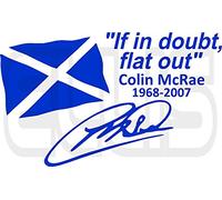 Colin McRae If In Doubt Flat Out flag Sticker Car Van Laptop Window by Ellis Graphix (Red)