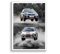 Colin Mcrae Signed Car Artwork Autograph A4 Poster Photo Framed Memorabilia Gift WRC Rally (McRae Both, A3 Poster Only)