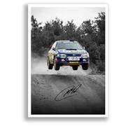 Colin Mcrae Signed Car Artwork Autograph A4 Poster Photo Framed Memorabilia Gift WRC Rally (Subaru A3 Poster Only)