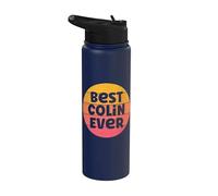 Colin Name Retro Sunset Graphic Best Colin Ever Stainless Steel Insulated Water Bottle