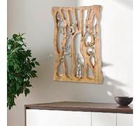 colindale wooden climbing wall art in natural and silver