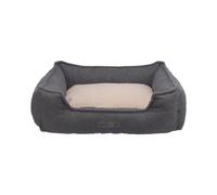 Coline bed, square, 80 × 65 cm, dark grey/beige