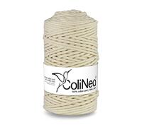 ColiNea, cotton cord with cotton core, braided, 3mm, 100m (Ivory)
