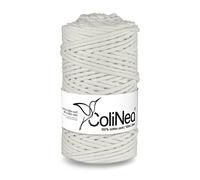 ColiNea, cotton cord with cotton core, braided, 3mm, 100m (White)