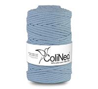 ColiNea, cotton cord with cotton core, braided, 5mm, 100m (Blue)