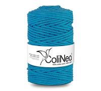 ColiNea, cotton cord with cotton core, braided, 5mm, 100m (Blue)
