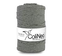 ColiNea, cotton cord with cotton core, braided, 5mm, 100m (Dark gray)