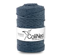 ColiNea, cotton cord with cotton core, braided, 5mm, 100m (Denim)