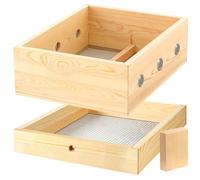 Colingmill 2 Pcs Beehive Candy Board 10 Frame Assembled Bee Candy Boards Feeder Moisture Quilt Box Winter Beekeeping Equipment for Hives Bee Feeder Winter Cover Well Overwintering Colonies