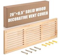 Colingmill 26 x 8.5 x 3/4 Inch Fits 24 x 6 Duct Opening 1 Pcs Decorative Return Air Vent Cover Solid Wood Wall Vent Grille for Wall Baseboard Modern Farmhouse High Airflow HVAC Cold Air Return Cover