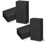 Colingmill 4 Pcs HDPE Plastic Block 2" x 3" x 6", Polyethylene Solid Plastic Block for Machining, Black Home Floor Improvement, Prototyping, DIY Projects, Engineering