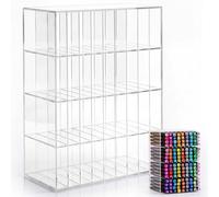 Colingmill Acrylic Marker Organizer for 144 Markers, Extra Large Art Marker Storage Rack for Desk, Durable Pencil Holder Desk Storage for Artists Teachers Students Office Birthday Gifts(Small)