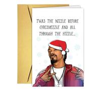 COLINHELIN Funny Christmas Card, Merry Christmas Gift for Hip Hop Women Men, Rapper Xmas Card, Humor Christmas Decoration for Rapper Music Lover, Christmas Gift for Son Daughter Husband Wife