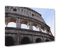 Coliseum Rome Italy No.1 Canvas Print | Gallery Wrapped 30mm Frame Wall Art | 30x20 inches | Ready to Hang | Modern Picture | Living Room Bedroom Lounge Office