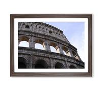 Coliseum Rome Italy No.1 Modern Framed Print | A3 Walnut Framed Wall Art | Ready to Hang | Modern Nature Picture | Living Room Bedroom Lounge Office