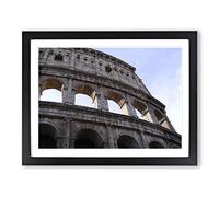 Coliseum Rome Italy No.1 Modern Framed Print | A4 Black Framed Wall Art | Ready to Hang | Modern Nature Picture | Living Room Bedroom Lounge Office