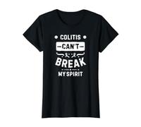 Colitis Can't Break My Spirit Value Graphic T-Shirt, Women, Black, L