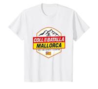 Coll de sa Batalla Cyclist Mallorca Spain Cycling Holiday T-Shirt, Youth, White, Medium