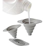Colla-psible Funnel, Silicone Funnel, 3-pack Kitchen Funnels, Kitchen Gadgets - Cooking Accessories, Funnels for Filling Bottles or Containers, Fold Flat for Space Saving (Gray)