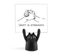 Collaborate Resistance Jointly Adversity Memo Holder Cartoon Black Cat Stand Decoration