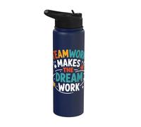 Collaboration Motivation Teamwork Makes The Dream Work Stainless Steel Insulated Water Bottle