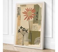 Collage Botanical Canvas Wall Art Print 36x24 Inch