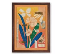 Collage Botanical Framed Wall Art Print A3 (42×29.7cm) Walnut, Wall Decor for Living Room, Bedroom, Office & Home, Ready to Hang, Art Gift