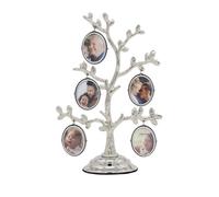 Collage Frame Family Tree Silverplated Photograph Snapshot Display Home Decor