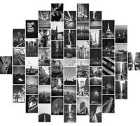 通用 Collage Kit - Black White Wall Collage Kit Aesthetic Pictures, 50 Set 4''x6'' Wall Dorm Room Decor for Grils Boy,Dorm Photo Display, VSCO Posters for Bar.