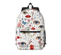 Collage Mash 17 Inch Backpack-Lightweight Travel Daypack with Pockets