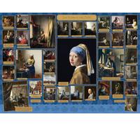 Collage Of Fine Art By Vermeer - Cobble Hill 1000 Piece Puzzle - Sample Poster Included