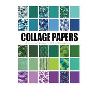 Collage Papers for Artists : 60 Original Cool Colors Pattern Prints For Collage, Arts & Crafts: Themed Paper Collage Scrapbook Kit, Cool Colors: Collage Papers, Scrapbook Paper Book, Junk Journal