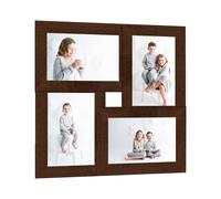 Collage Photo Frame for 4x(13x18 cm) Picture Dark Brown MDF Home Decor vidaXL