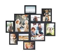 Collage photo frames set for creative wall decoration, Black