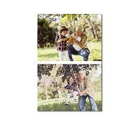 Collage Picture Canvas Prints 2 Photo Custom Collage Wall Art Personalised Poster with Your Kids Family Wedding Images Customised Wall Art for Living Room Home Decor (16x24in(40x60cm) Frame)