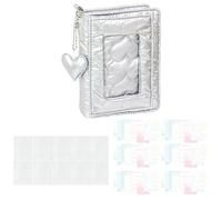 Collage Ring Binder - Lid Pocket and Transparent Pages, M5 Journal Sticker Spiral Notebook for Women Teenager College Students Girls Home Dorm School Classroom Study Room