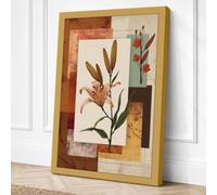 Collage Study Botanical Canvas Wall Art Print 24x16 Inch