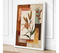 Collage Study Botanical Canvas Wall Art Print 30x20 Inch