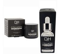 COLLAGEN ANTI-AGEING Night Moisturiser 60ML & Facial Serum 30ML Skincare Kit - Powerful Anti-Aging Skincare Set with Coconut Oil,Tiare Flower, COLLAGEN, Vitamin E, Aloe Vera, Helps to moisturise