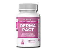 Collagen Capsules for Hair, Skin & Nails - Marine Collagen Complex with Hyaluronic Acid, Biotin, Vitamin C & E - 60 Capsules- Derma Pact by Nutripact