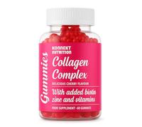 Collagen Complex Gummies with Zinc, Biotin, Folic Acid & Vitamin A, C & E, Multi-Collagen Blend with Type I, II, III, V & X, Superior Hydrolysed Collagen Peptides formulated with UK-Backed Research