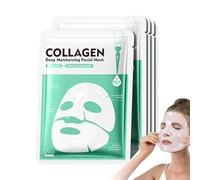 Collagen Deep Moisturizing Face Masks, Intensive Hydration & Firming Masks for Dry Skin, Smoothly & Skin Elasticity Boost, Facial Overnight Hydrating for Women & Men (5)