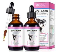 Collagen Drops for Dogs | With Biotin, MSM & Ginger | Supports Skin, Coat, Joint Mobility & Overall Vitality | 60ml Liquid Supplement with Natural Bacon Flavor | All Breeds & Ages, 2PCS