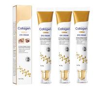 Collagen Eye Cream, Anti-Ageing Firm Eye Cream, Instant Tightener Brighten, Moisturizing Eyes Serum, for Dark Circles and Puffy Eyes (3pc)
