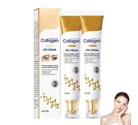Collagen Eye Cream for Dark Circles and Puffy Eyes, Dark Circles Under Eye Remover, Brightening Eye Cream Anti Aging, Instant Tightener Under Eye Bag Cream, Refines the Skin Complex, 20g (2PC)