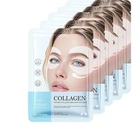 Collagen Eye Patches, Under Eyes Mask for Puffy Eyes and Dark Circles, Revive Under Eye Patches with Bio-Collagen, Peptide Complex and Vitamin C for Sensitive Skin, Brightens, Energises (5Pcs)