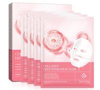 Collagen Face Mask 4pcs, Bio Collagen Mask Overnight,Deep Overnight Face Mask,for Soothe, Repair,Deep Hydration